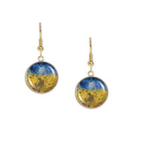 Black Crows in a Wheat Field Van Gogh Painting Round Dangle Earrings w/ 3/4" Charms in Silver Tone or Gold Tone