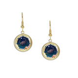 Cancer the Crab Astrological Sign in the Zodiac Illustration Dangle Earrings w/ 3/4" Charms in Silver Tone or Gold Tone