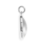 Cracklin' Icy Europa Moon of Planet Jupiter Solar System Space 3/4" Charm for Petite Pendant or Bracelet in Silver Tone