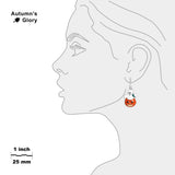 White Ghost in Jack-o-lantern Pumpkin Earrings in Silver Tone, Celebrate Halloween, Autumn, Harvest