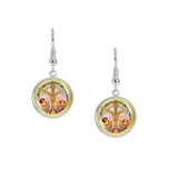 Libra the Scales Astrological Sign in the Zodiac Illustration Dangle Earrings w/ 3/4" Charms in Silver Tone or Gold Tone