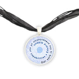 Our Work Is the Presentation of Our Capabilities Gibbon Quote Spiral 1" Pendant Necklace in Silver Tone