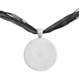 Planet Mercury Solar System Space 1" Pendant Necklace in Silver Tone