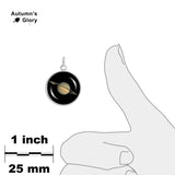 Planet Saturn Solar System Space 3/4" Charm for Petite Pendant or Bracelet in Silver Tone