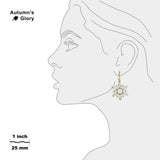 Glittery White Snowflake Earrings in Gold Tone, Celebrate the Holidays, Christmas, New Years, Winter