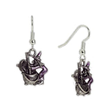 Double, Double Toil and Trouble A Witch and Her Brew Earrings in Silver Tone, Celebrate Halloween, Autumn